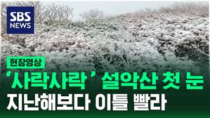 [현장영상] '사락사락' 설악산 첫 눈&hellip;방한용품은 '필수'
