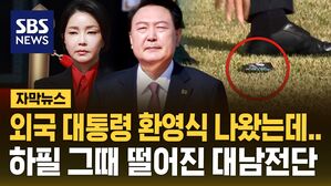 [자막뉴스] 폴란드 대통령 환영식 열리는데&hellip;하필 그때 용산 청사에 떨어진 대남전단