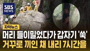 [자막뉴스] 머리 들이밀었다가 '쑥'&hellip;거꾸로 끼인 채 내리 7시간을