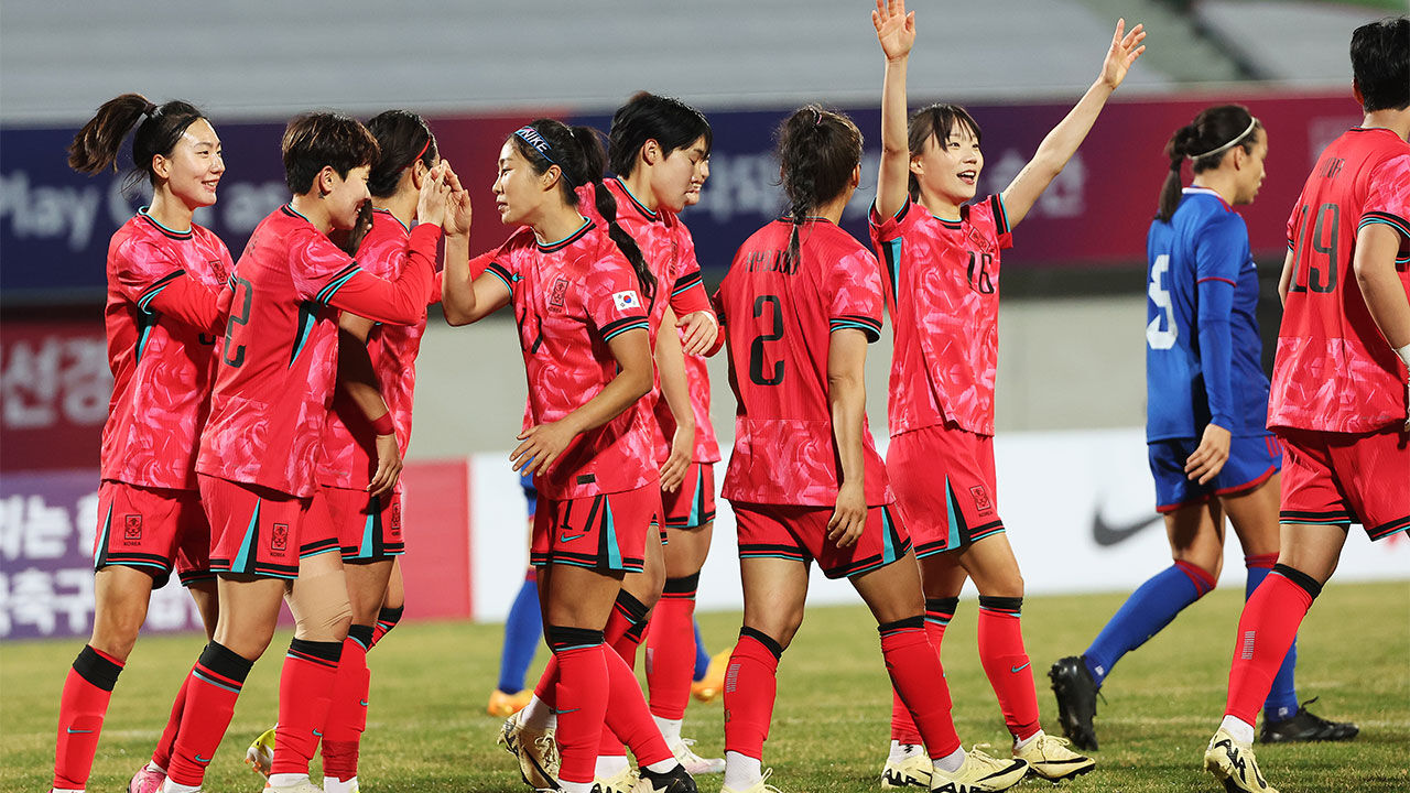 여자축구대표팀 선수들