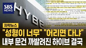 [자막뉴스] "못생김의 시너지"&hellip;내부 문건 까발려진 하이브 결국