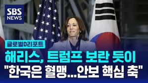 [글로벌D리포트] 해리스, 트럼프 보란 듯이 "한미 동맹은 혈맹이자 안보 핵심 축"