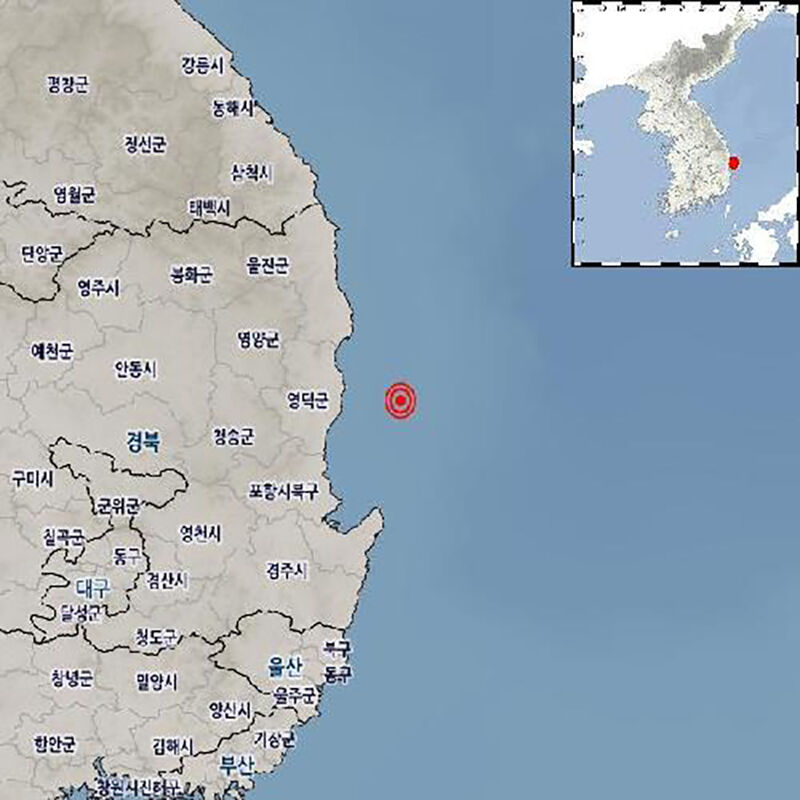 경북 영덕 지진 (사진=기상청 제공, 연합뉴스)
