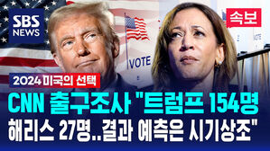 [美대선 출구조사] CNN 출구조사 "트럼프 154명&middot;해리스 27명&hellip;결과 예측은 시기상조"