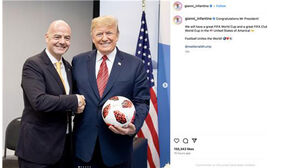 FIFA 회장 축하 메시지&hellip;"북중미 월드컵 성공 개최되길"