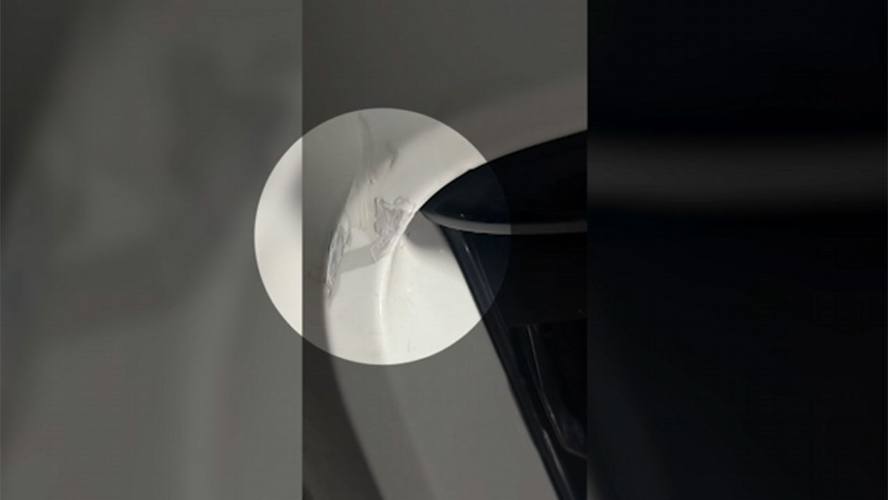 남의 차 긁고 몰래 페인트칠한 범인