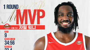 프로농구 SK 워니, 1라운드 MVP 선정