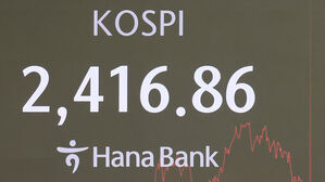 코스피, 소폭 내려 2,410대 마감&hellip;코스닥은 상승