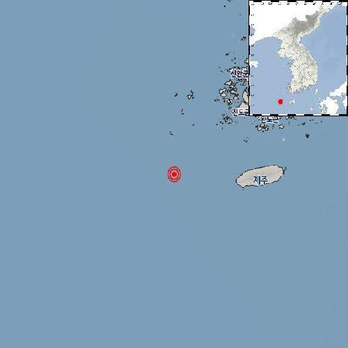 제주 서쪽 바다서 규모 2.6 지진 (사진=기상청 제공, 연합뉴스)