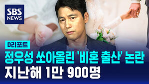 [D리포트] 정우성이 쏘아 올린 비혼 출산 논란&hellip;지난해 1만900명