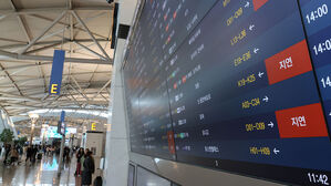 폭설 이틀째 강타한 공항, 발 묶인 승객&hellip;200여 편 결항&middot;지연