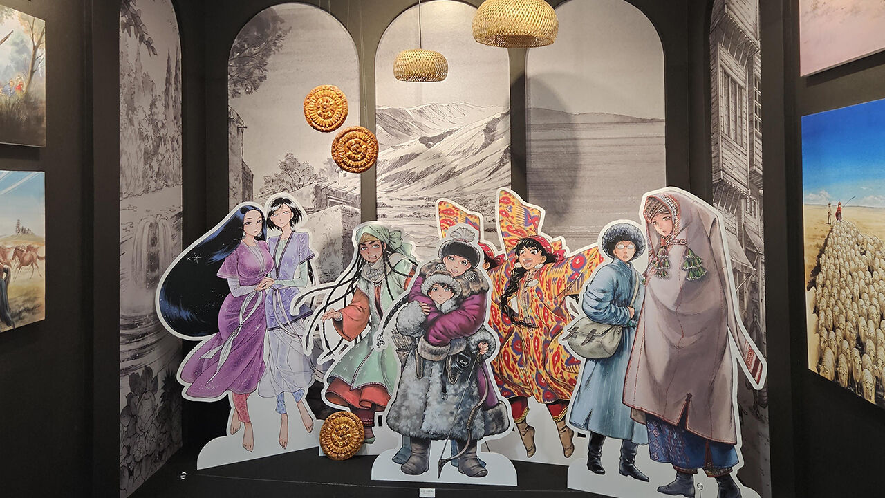 6월 28일 서울 강남구 삼성동 코엑스에서 열린 서울국제도서전에 설치된 모리 가오루 작가 특별 전시