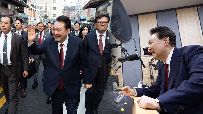 지난 2일 충남 공주산성시장 방문한 윤석열 대통령 (사진=연합뉴스)