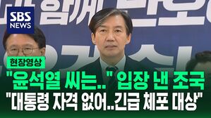 [현장영상] "윤석열 씨는&hellip;" 입장 낸 조국&hellip;"비루하게 구명 구걸한 절박한 비명" 비판
