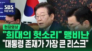 [현장영상] "가장 큰 리스크는 대통령의 존재 자체"&hellip;"희대의 헛소리" 비난 쏟아낸 민주당