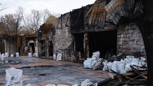 러시아군의 공습에 파괴된 우크라이나 남부 헤르손의 건물 (사진=EPA, 연합뉴스)