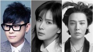 좌측부터 가수 이승환&middot;배우 고소영&middot;가수 지드래곤(사진=연합뉴스)