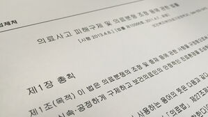 의료사고 피해구제 및 의료분쟁 조정 등에 관한 법률(사진=연합뉴스)