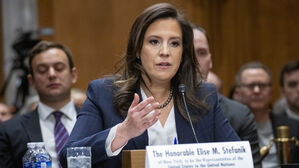 도널드 트럼프 대통령의 유엔 주재 미국 대사 지명자가 워싱턴 국회의사당에서 열린 상원 외교위원회 인준 청문회에서 증언하고 있다.(사진=AP, 연합뉴스)