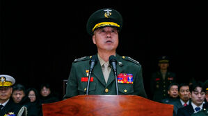 주일석 38대 해병대사령관이 취임사 하고 있다. (사진=해병대사령부 제공, 연합뉴스)