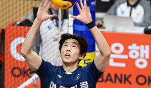 프로배구 대한항공, OK 꺾고 '2위 굳히기'