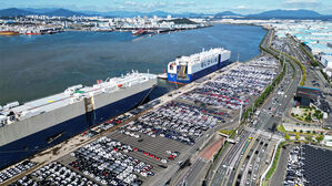 현대차 울산공장 수출선적 부두 (사진=현대자동차&middot;기아 제공, 연합뉴스)