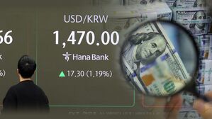 트럼프발 관세 충격에&hellip;원&middot;달러 환율 1,470원대로