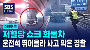 [D리포트] 저혈당 쇼크 화물차&hellip;운전석 뛰어올라 사고 막은 경찰