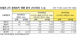 트럼프 2기 관세조치 영향 분석(시나리오 1∼3) (사진=한국무역협회 보고서 갈무리, 연합뉴스)