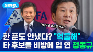 한 푼도 안냈다? 억울해 타 후보들 비방에 입 연 정몽규