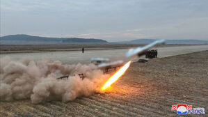 북한 김정은, 자폭공격형 무인기 성능시험 지도(사진=연합뉴스)
