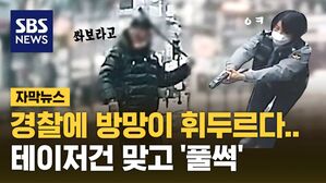 [자막뉴스] "사업이 잘 안되고 화가 나서" 경찰에 방망이 휘두른 남성
