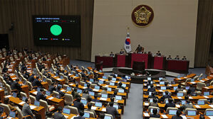 14일 국회 본회의에서 헌법재판소 재판관 마은혁 임명 촉구 결의안이 통과되고 있다.(사진=연합뉴스)