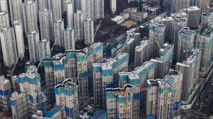 서울 시내 아파트 신축 현장 모습