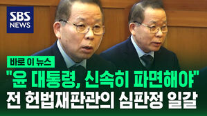 [바로이뉴스] "윤 대통령, 신속히 파면해야"&hellip;심판정 선 전 헌법재판관의 일갈