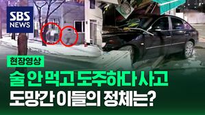 [영상] 상가 건물로 돌진한 차량, 사고 후 도주한 운전자와 동승자, 이들의 정체는?