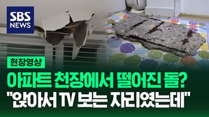 [영상] 아파트 천장에서 난데없이 떨어진 돌? "갑자기 '쾅'하는 소리가 나"