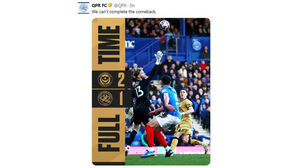 포츠머스전 패배 소식을 알린 QPR. (사진=QPR 구단 X, 연합뉴스)