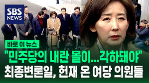 [바로이뉴스] "탄핵심판은 민주당의 내란 몰이&hellip;각하되어야" 최종변론일 헌재 온 여당 의원들