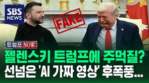 공개 굴욕 당한 젤렌스키, 트럼프에 주먹질?&hellip;선넘은 'AI 가짜 영상' 후폭풍
