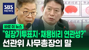 [바로이뉴스] "일장기 투표지&middot;채용비리 연관성?" 따져 묻자, 김용빈 선거관리위원회 사무총장이 "연관성은&hellip;"