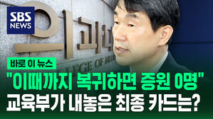[바로이뉴스] "이때까지 복귀하면 2천명 원점으로" 의대생들 돌아올까?