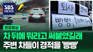 [영상] 도로 주행 중인 한 차량 주위로 '빵빵' 경적 소리가 계속된 이유는?