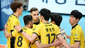 '비예나 28점' KB손해보험, 우리카드에 역전승