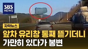 자막 유리창 봉변