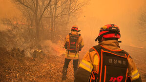의성군 안평면 괴산리 산불 진화 (사진=경북도소방본부 제공, 연합뉴스)