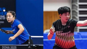 탁구 신유빈&middot;유한나, WTT 첸나이 복식 첫 경기 완승