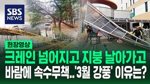 [영상] "푹푹 소리 나더니 떨어져" 지붕 날아가고 크레인 쓰러지고&hellip;봄철에 이례적 강한 바람 왜?