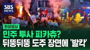 [영상] 경찰에 쫒기는 피카츄? 튀르키예 반정부 시위 현장 가보니