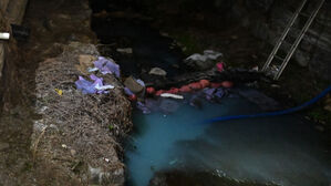 하천에 유독 시퍼런 물이?&hellip;추적해보니 가정집서 '콸콸'